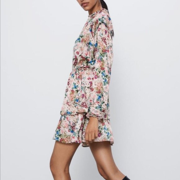ZARA | Floral Printed Dress - Picture 3 of 6